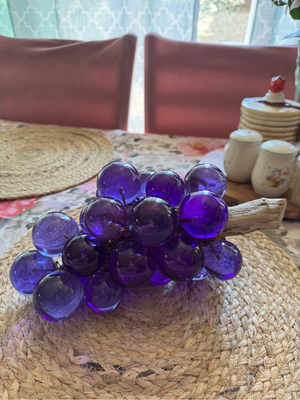 Large Vintage Lucite Grapes
